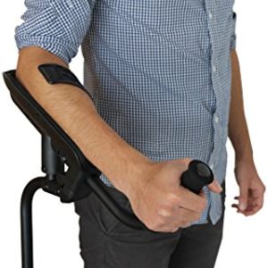 KMINA PRO - Forearm Crutches for Adults (x1 Unit, Right Forearm Crutch), Crutches for Adults, Ergonomic Crutches, Crutches for Walking, Hands Free Crutch, Elbow Crutch - Made in Europe.