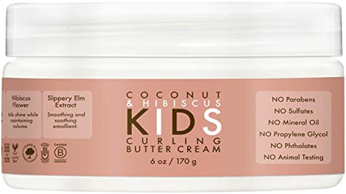 SheaMoisture Kids Coconut & Hibiscus Curling Butter Crème, 6 Ounce