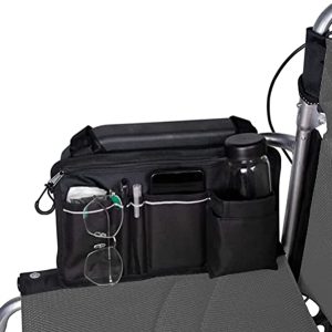 YGYQZ Wheelchair Bottle Cup Holder Accessories, Waterproof Wheelchair Bags to Hang on Side with Bright Line Black Storage Organizers for Home/Outdoor/Baby Cart (Black Bottle)