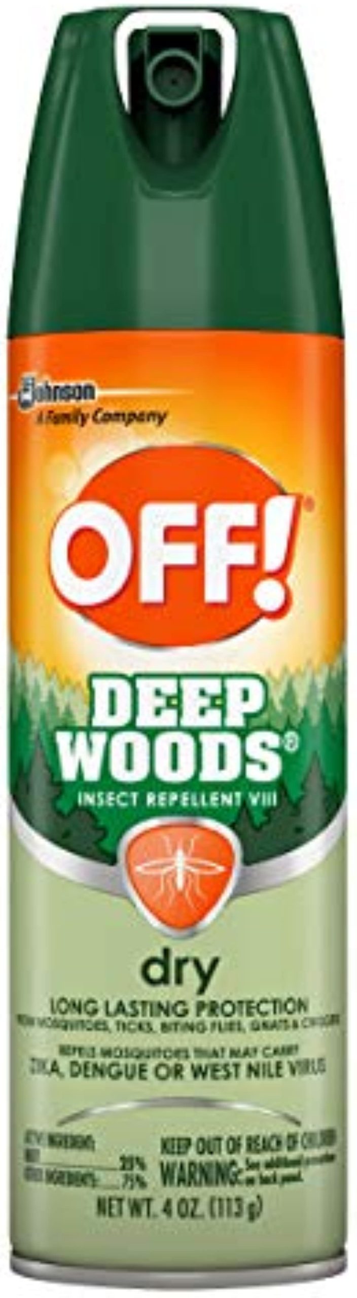 OFF! Deep Woods Insect Repellent Aerosol, Dry, Non-Greasy Formula, Bug Spray with Long Lasting Protection from Mosquitoes, 4 oz (Pack of 4)