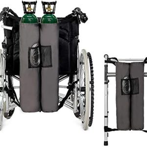 Oxygen Backpack Holder Bag for Wheelchair Walker Carrier Portable Oxygen Tank Bag\"D\" and\"E\" Cylinders Bottle for Medical, Home, Hospital