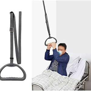 Trapeze Bar Swing for Bed Trapeze Stand Hospital Bed Trapeze for Elderly Mobility Swing Set Adult Rings Lift Transfer Pull Up Bar Bed Helper Indoor Ceiling Mounted Triangle Handle