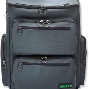 FEELDOM Classic Wheelchair Bag - Large, Charcoal Gray - Fits Scooter, Water Resistant, Extra Storage Space, Durable, Premium Quality, Mobility Gear, Modern Chic Design, EZ Access