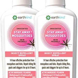 Stay Away Picaridin Mosquitoes Insect Repellent Unscented Spray - All Natural, Environmentally Friendly, No Mess, Standard Size 4-Ounce (2-Pack)