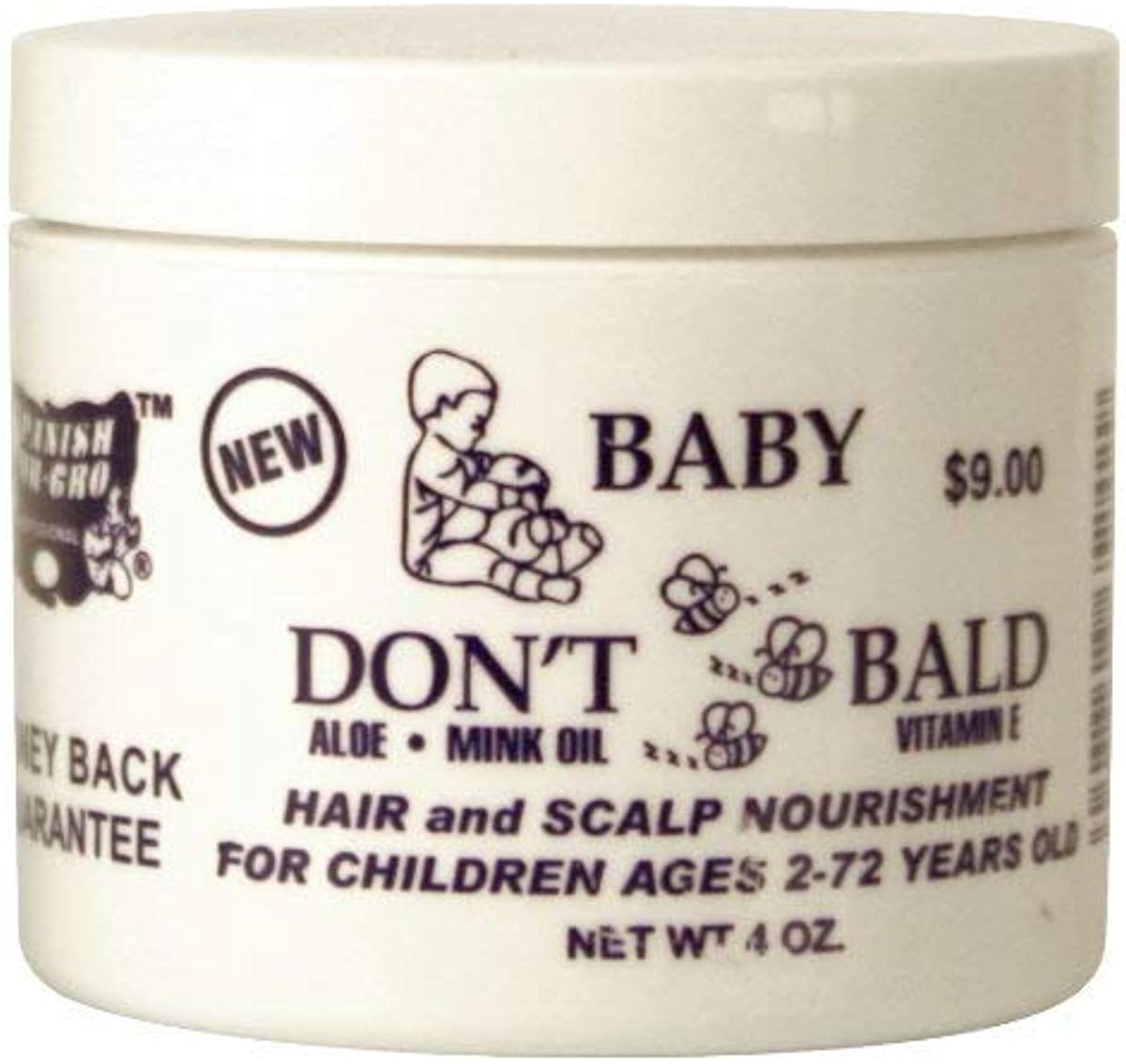Baby Don\'t Be Bald Hair and Scalp Nourishment 4 Oz