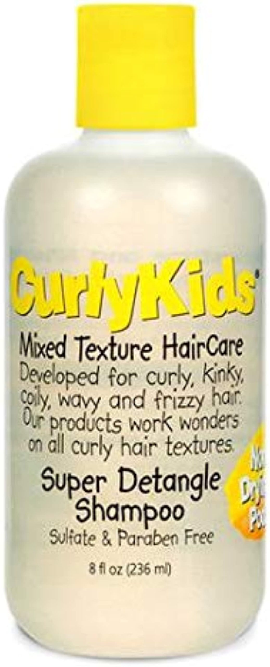 CurlyKids Mixed Hair HairCare Set Super Detangling Shampoo 8.0 Ounce, Conditioner 8.0 Ounce, Spray 6.0 Ounce, Curly Crème Conditioner 6.0 Ounce - 4-Pack