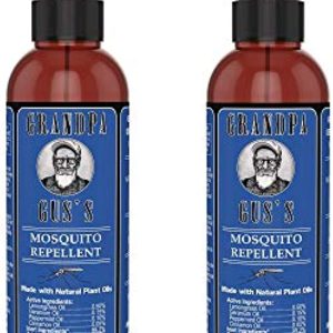 Grandpa Gus\'s Natural Mosquito Repellent Spray, Travel Size, 4 Fl Oz (Pack of 2)