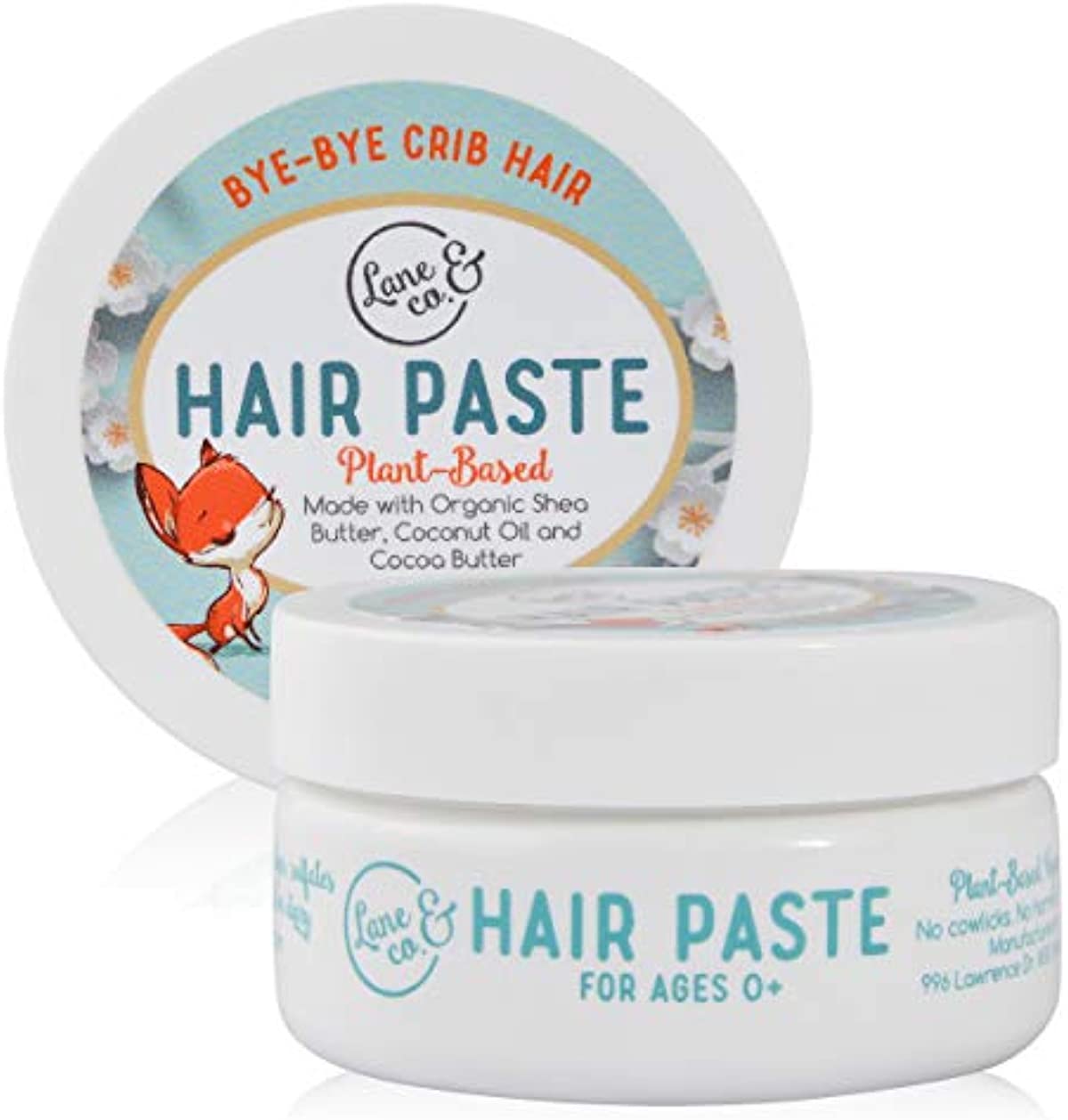 LANE & CO. Hair Paste - Plant-Based Styling Gel for Babies, Toddlers, Kids - Natural & Organic Formula, Safe & Non-Sticky, Tame Bed Head & Flyaway Hair, 2oz