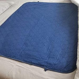 Pack of 2 Careboree Quilted Blue Bed Pads Incontinence Underpad 34\"X36\" Reusable and Washable Durable Waterproof Extra Absorbent Draw Sheet for Mattress Navy