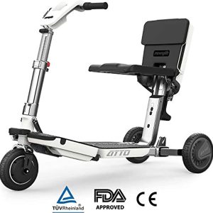 ATTO Folding Mobility Scooter by Moving Life, Full-Size Portable Electric Scooter for Adults, Lightweight Lithium Battery, Airline Approved