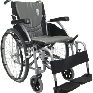 Karman Healthcare S-115 Ergonomic Ultra Lightweight Manual Wheelchair, Rose Red, 16\" Seat Width