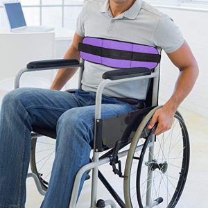 Wheelchair Seats Belt, 5 Colors, Adjustable Quick Release Restraints Straps Chair Waist Lap Strap for Elderly or Legs Patients(Purple)