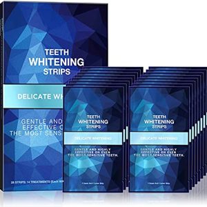 Teeth Whitening Strips for Teeth Sensitive , Reduced Sensitivity White Strips for Teeth Whitening , Dental Teeth Whitening Kit Pack of 28 Whitener Strips (14 Treatments)