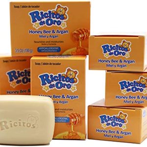 Ricitos de Oro Honey Bee Bar Soap, Hypoallergenic Bar Soap, Assists in Moisturizing Baby\'s Skin, Delicate Skin, 6-Pack of 3.5 Oz, Bar Soaps