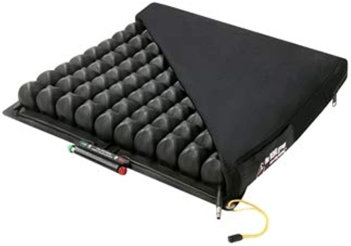ROHO Low Profile Wheelchair Seat Cushion - 18 x 18 - Single Compartment Seating and Positioning Seat Cushion - with Cover, Pump and Repair Kit
