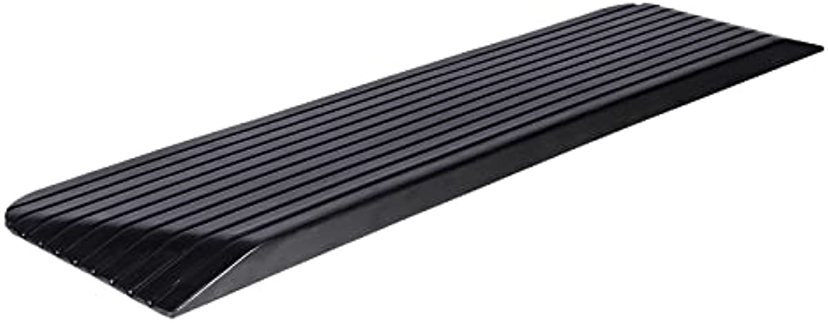 MEETWARM Threshold Ramps for Doorways Heavy Duty Wheelchair Ramps - 1.5\" Rise Non-Skid Solid Rubber Scooter Threshold Ramp, 1 Pack