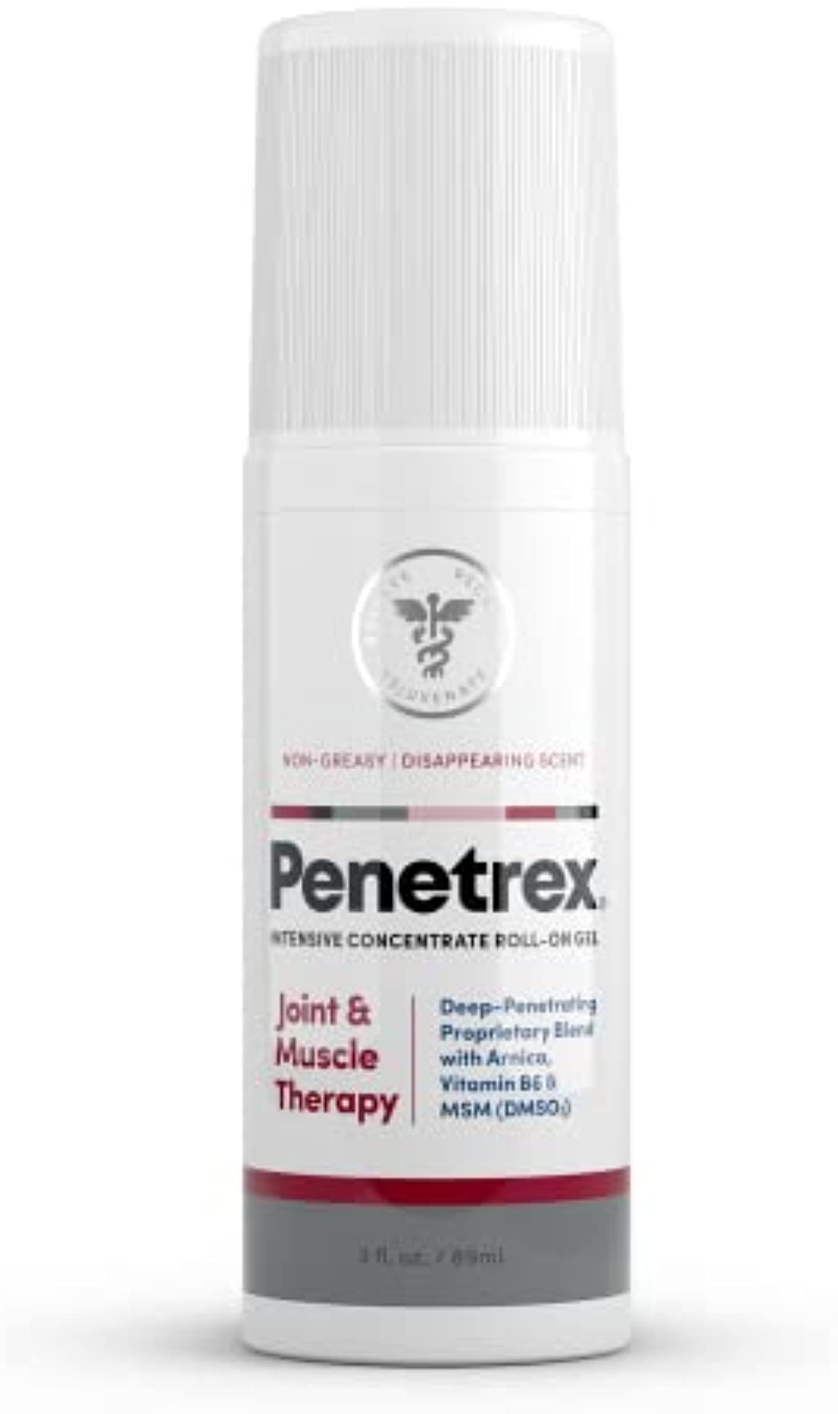 Penetrex Joint & Muscle Therapy – 3oz Roll-On Gel – Intensive Concentrate for Joint and Muscle Recovery, Premium Formula with Arnica, Vitamin B6 and MSM Provides Relief for Back, Neck, Hands, Feet
