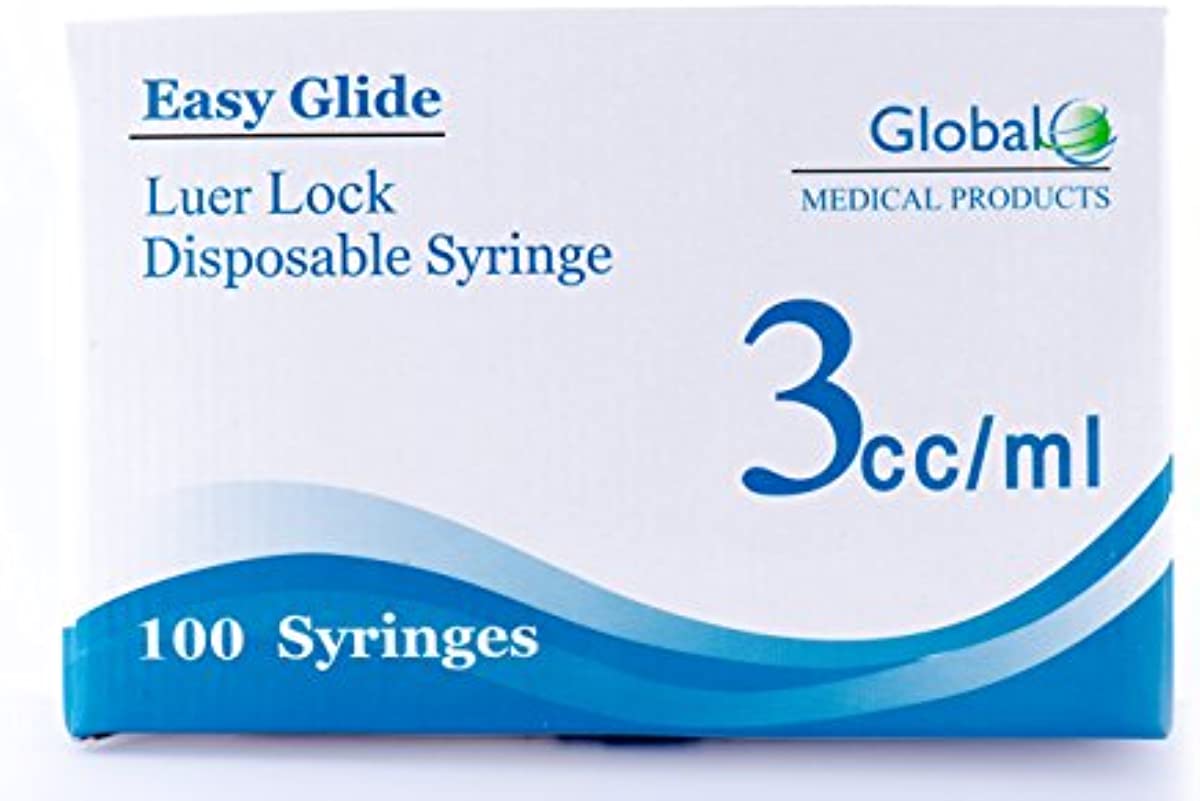 3cc Luer Lock Syringe (No Needle), Box of 100