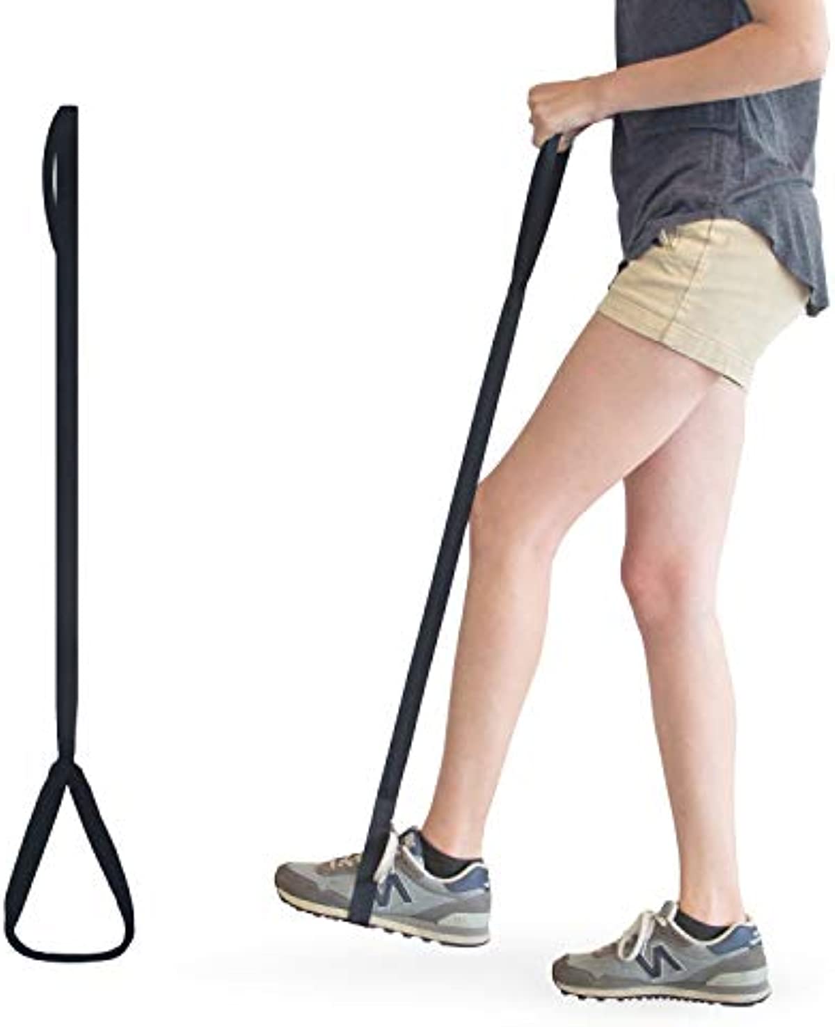 RMS 35 Inch Long Leg Lifter - Durable & Rigid Hand Strap & Foot Loop - Ideal Mobility Tool for Wheelchair, Hip & Knee Replacement Surgery (35 Inch Long)