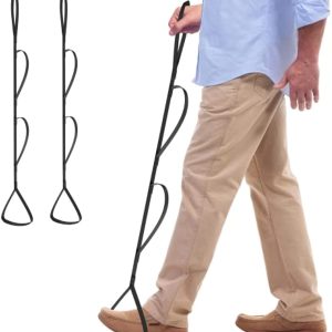 47” Leg Lifter Strap- 2-Pack, Long Leg Strap with Multiple Loops to Lift Leg, Total Hip Replacement Recovery Kit or Knee Replacement Surgery Recovery Aids, Mobility Aids & Equipment