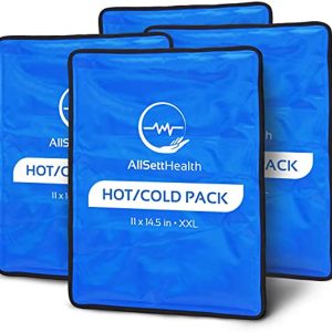 4 Pack XXL Reusable Hot and Cold Gel Ice Packs for Injuries | Cold Compress, Ice Pack, Gel Ice Packs, Cold Pack, Gel ice Pack, Cold Packs for Injuries | 11x14.5 in
