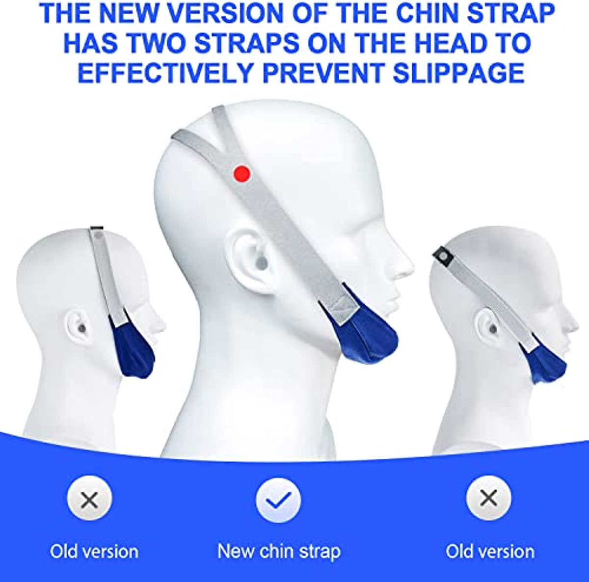 2 Packs Chin Straps for Users and Mouth Breathers - Anti Snoring Chin Strap for Men and Women,Chin Straps to Reduce Air Loss, Instant Mouth-Snoring Relief & Improved Nighttime Sleeping
