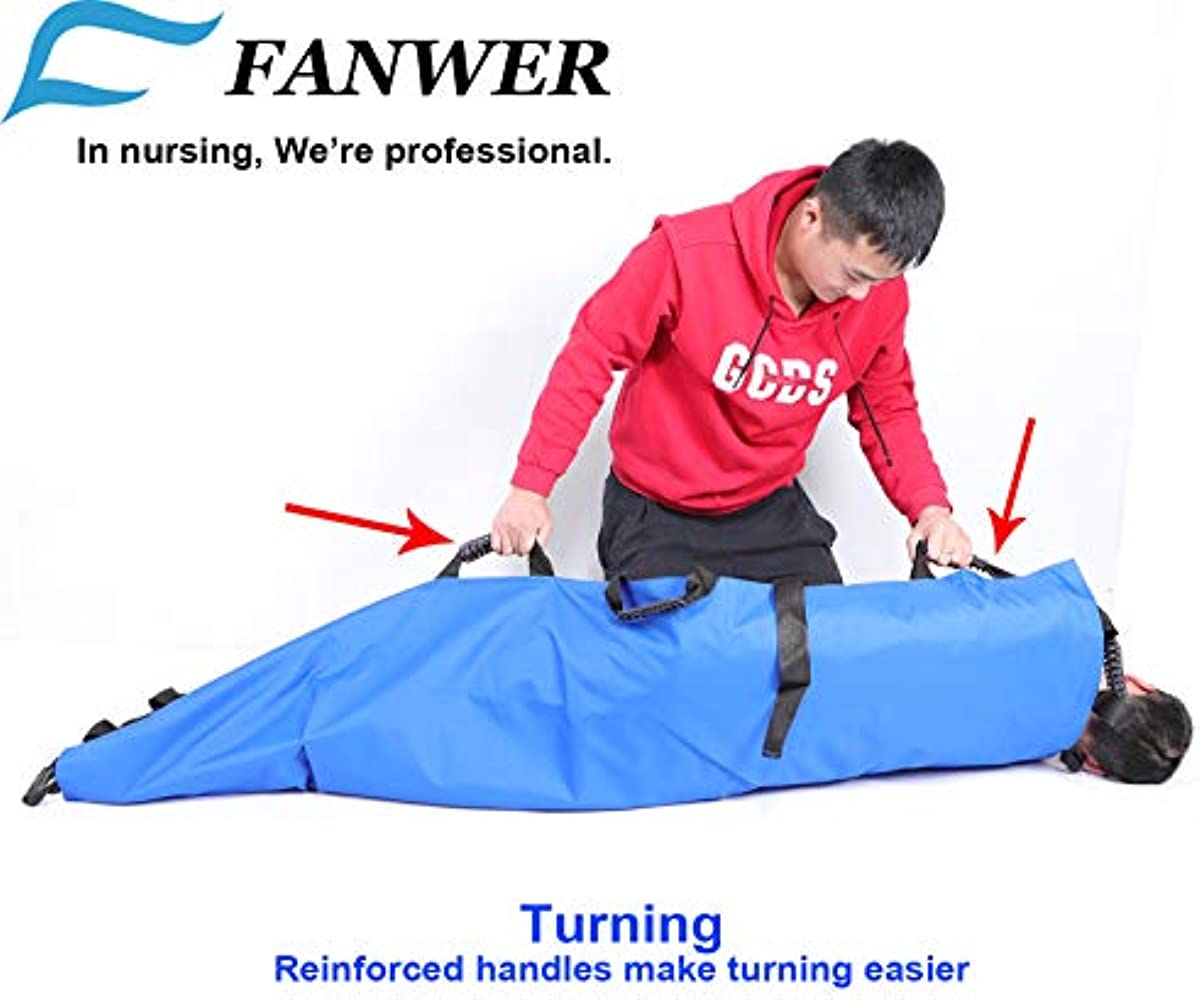 Fanwer(70.27\" x 27.56\") Positioning Bed Pad with Reinforced Handles, Slide Sheets for Moving & Lifting Patients, Lengthen Move Free Transfer Blanket, for Caregiver, Family Aid, Bedridden, Elderly