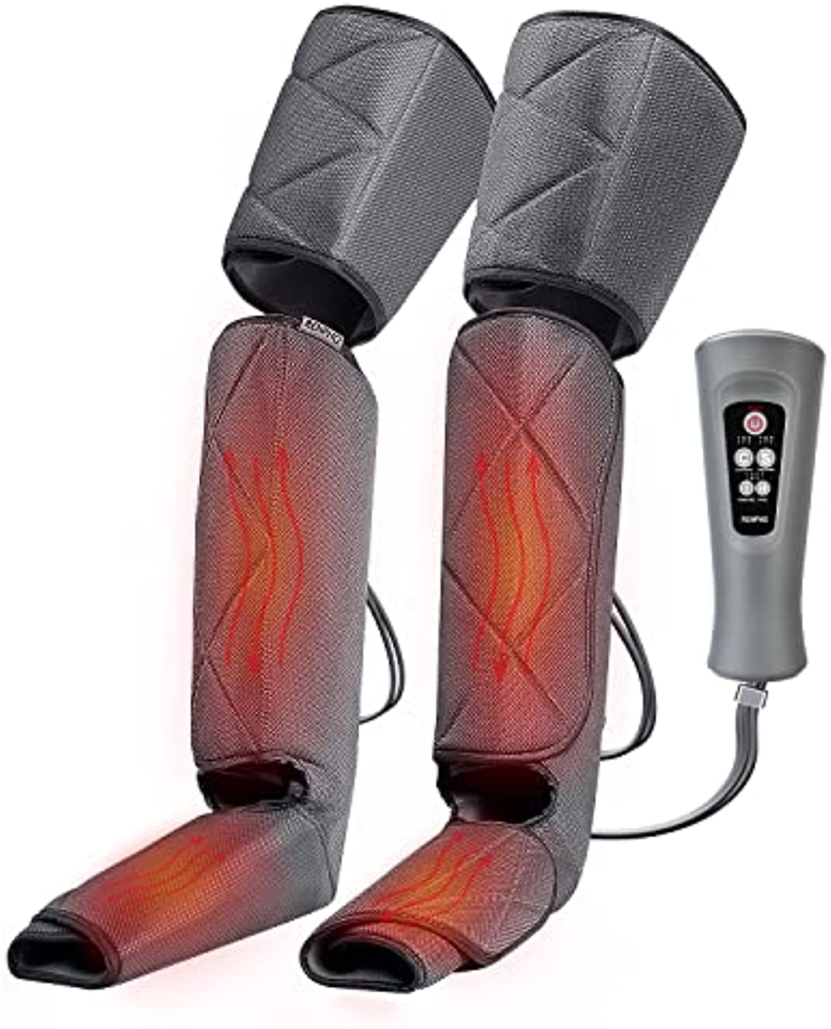 RENPHO Leg Massager with Heat for Circulation, Air Compression Calf Thigh Foot Massage, 2 Heat 6 Modes 3 Intensities for Pain Relief, Gifts for Mom Dad Mothers Gifts