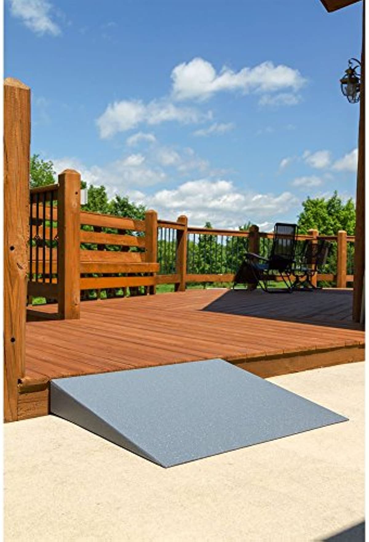 Silver Spring 4\" High Lightweight Foam Threshold Ramp for Wheelchairs, Mobility Scooters, and Power Chairs