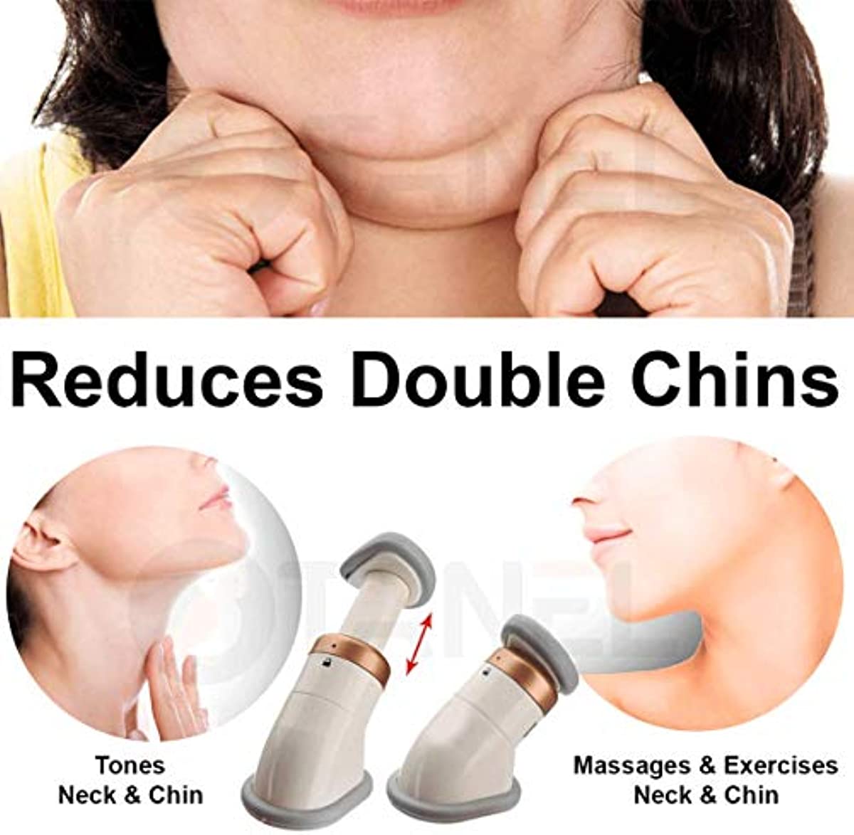 Neckline Portable Neck Slimmer and Jaw Exercise - Double Chin Reducer, Chin Exerciser and Neck Toner Device for Men and Women