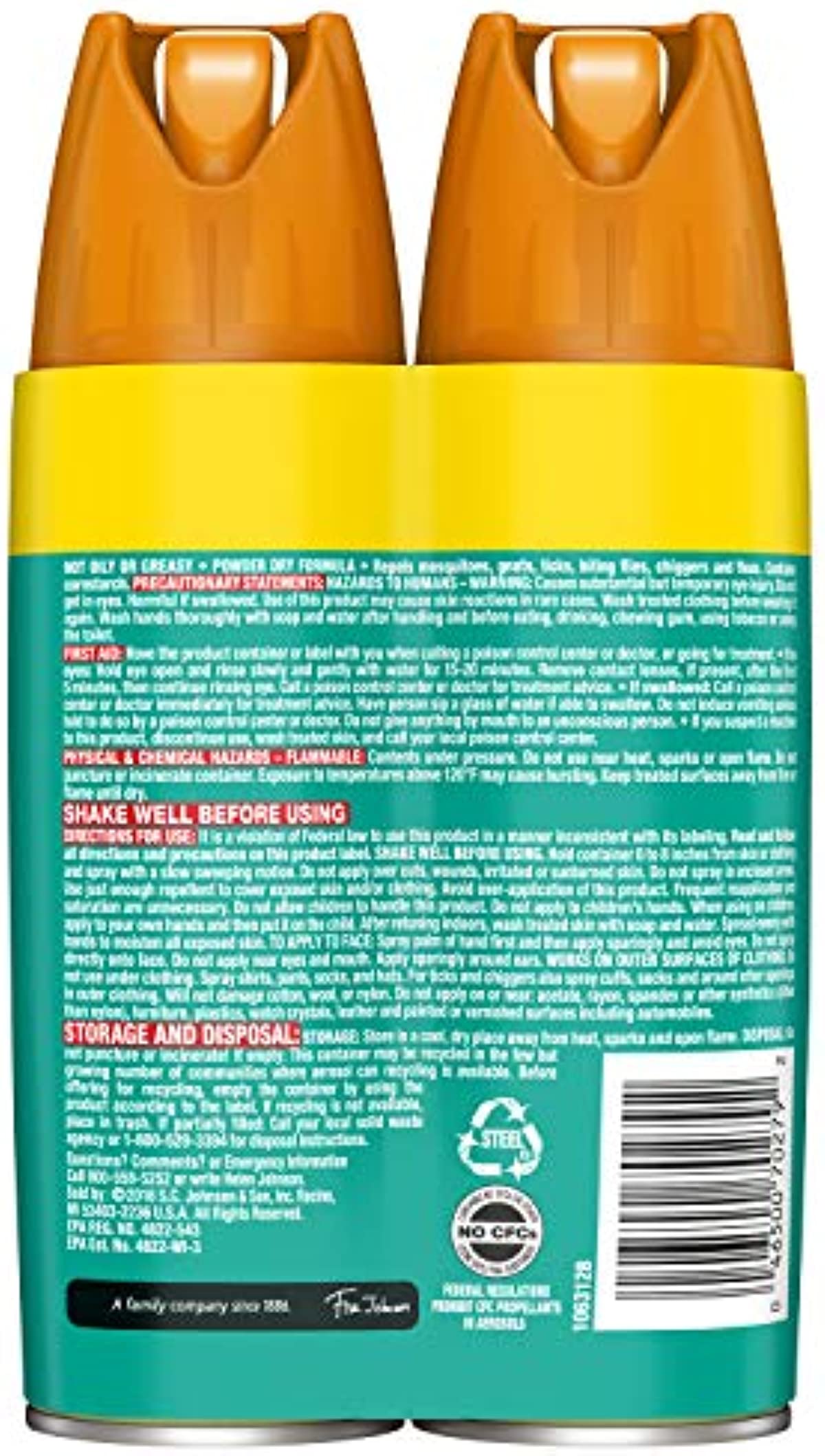 OFF! Family Care Insect & Mosquito Repellent I, Smooth & Dry Bug Spray for the Beach, Backyard, Picnics and More, 4 oz. (Pack of 2)