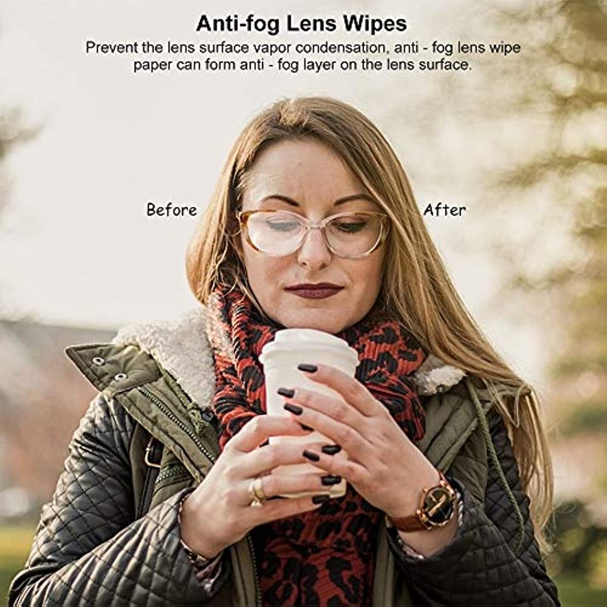Alibeiss Anti-Fog Lens Wipes Pre-Moistened Anti-Fog Wipes,6\" X 5\",for Eye Glasses (60 Pack)