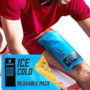 Sparthos Ice Packs for Injuries - Reusable Soft Gel Hot Cold Icepack - Medical First Aid Pain Relief - Flexible Pack - Instant Icing Compress Therapy - Fits Knee, Shoulder, Elbow (Medium, Pack of 1)