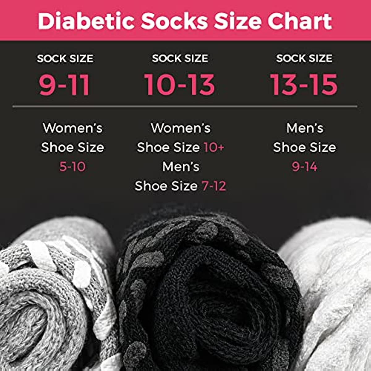 Debra Weitzner Loose Fit Non-Binding Sock - Diabetic Non-Slip Socks for Men and Women - Ankle 3Pk Grey