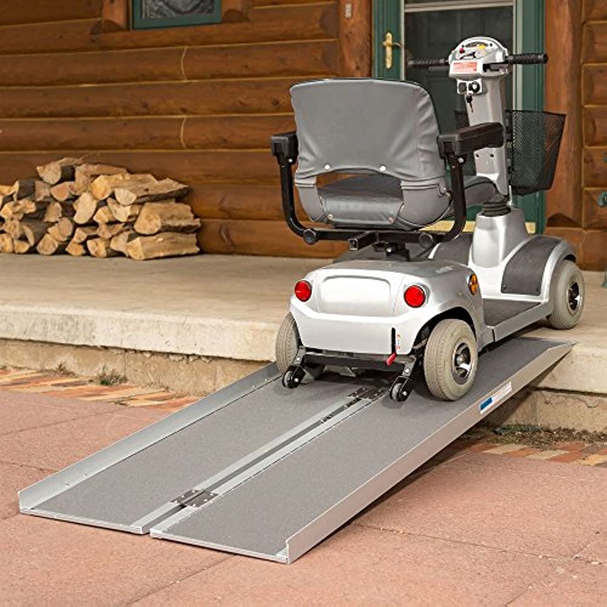Silver Spring Aluminum Folding Wheelchair Ramp Plus 4\' x 29\"