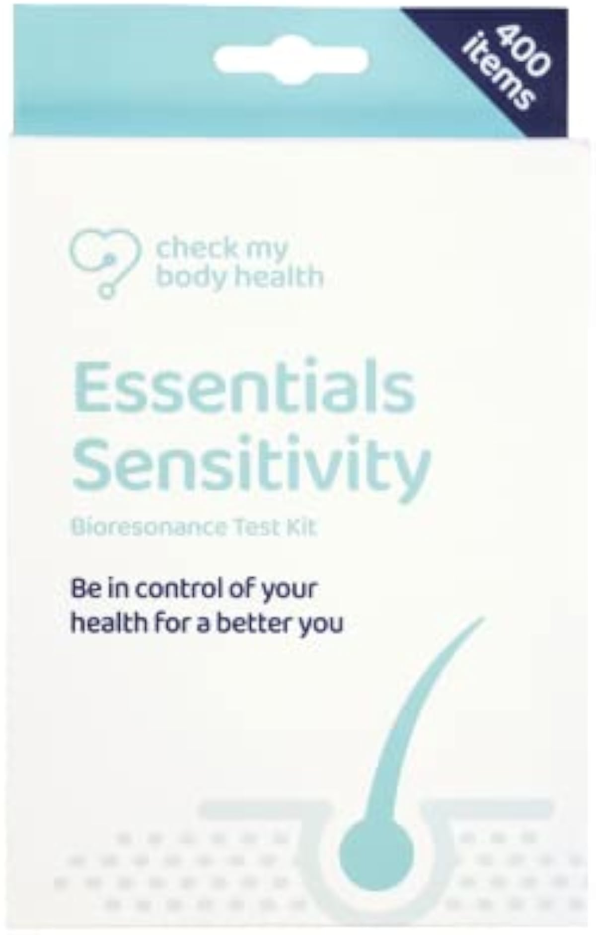 Check My Body Health | Essentials Food Sensitivity Test | Check for 400 Different Intolerances | Easy to Use Home Hair Strand Testing Kit & Intolerance Screening for Adults | Results in 5 Days