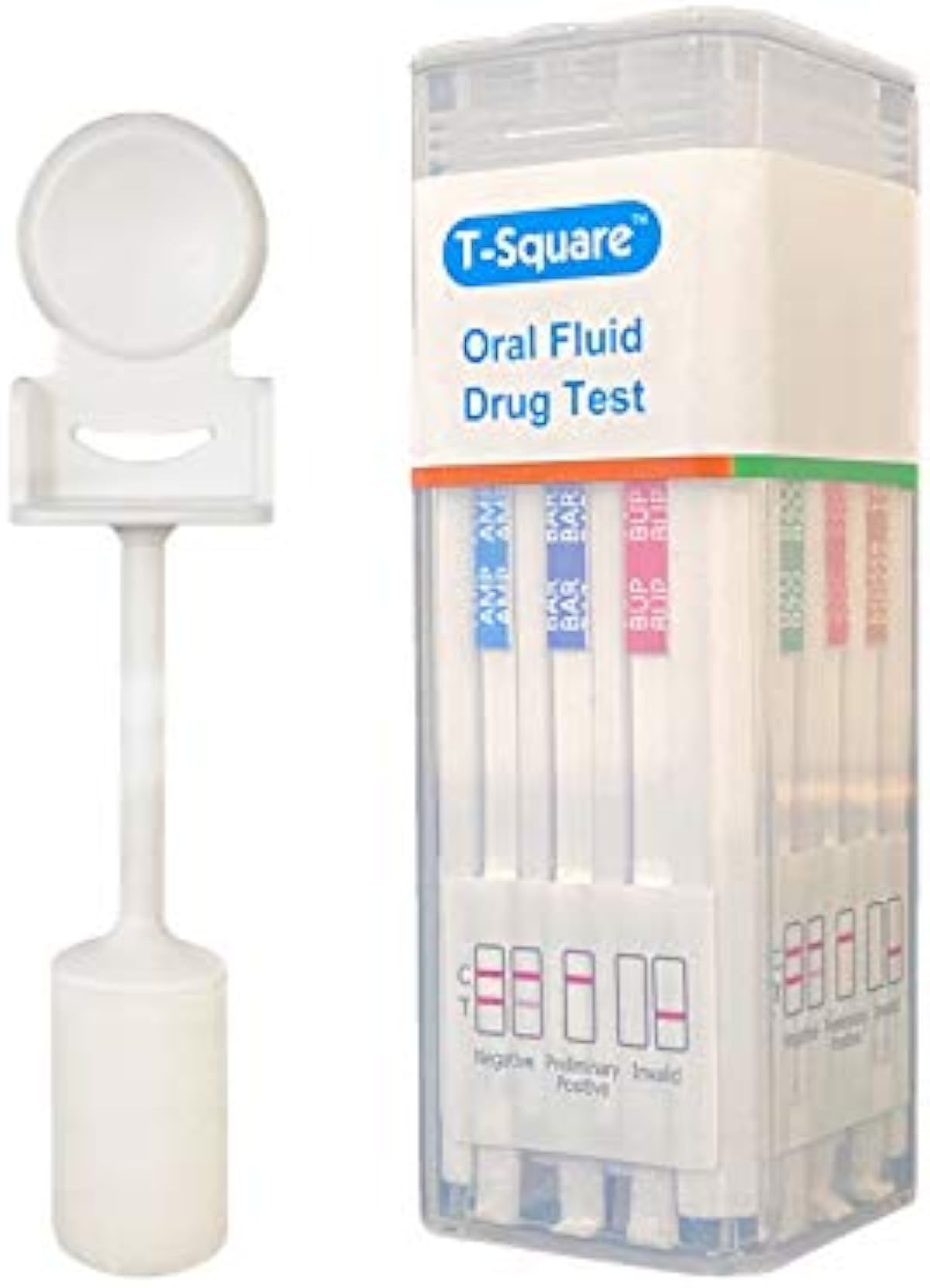 Prime Screen [5 Pack] 12 Panel Saliva Oral Fluid Test Kit, No Saturation Indicator (AMP, BAR, BUP, BZO, COC, MDMA, MET, MTD, OPI, OXY, PCP, THC) - QODOA-6126