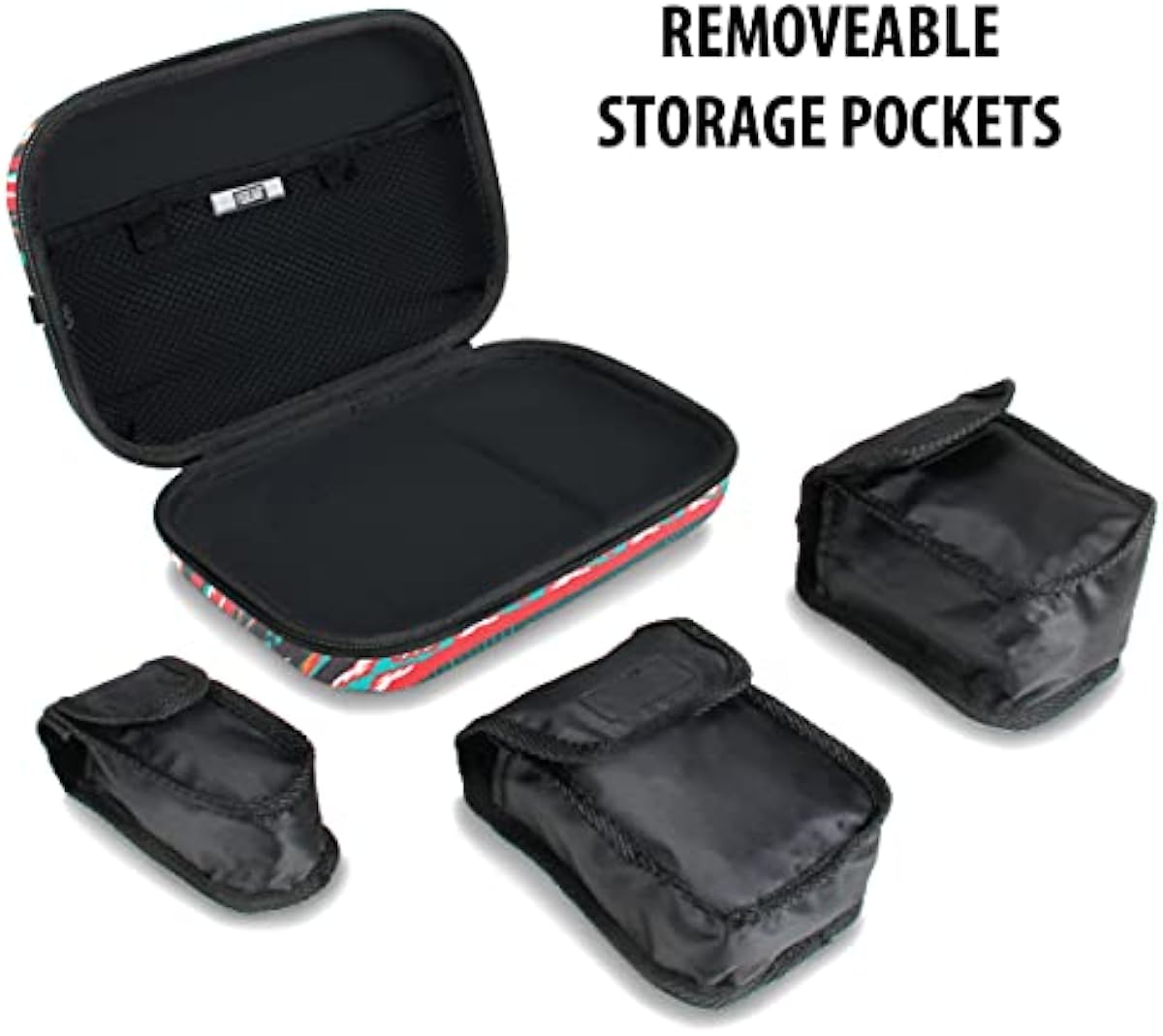 USA GEAR Diabetic Bag - Diabetic Travel Bag Insulin Kit with 3 Removable Pouches & Hard Shell Exterior - Compatible with Bayer Contour, TRUEtest, and More Glucose Monitors - Southwest