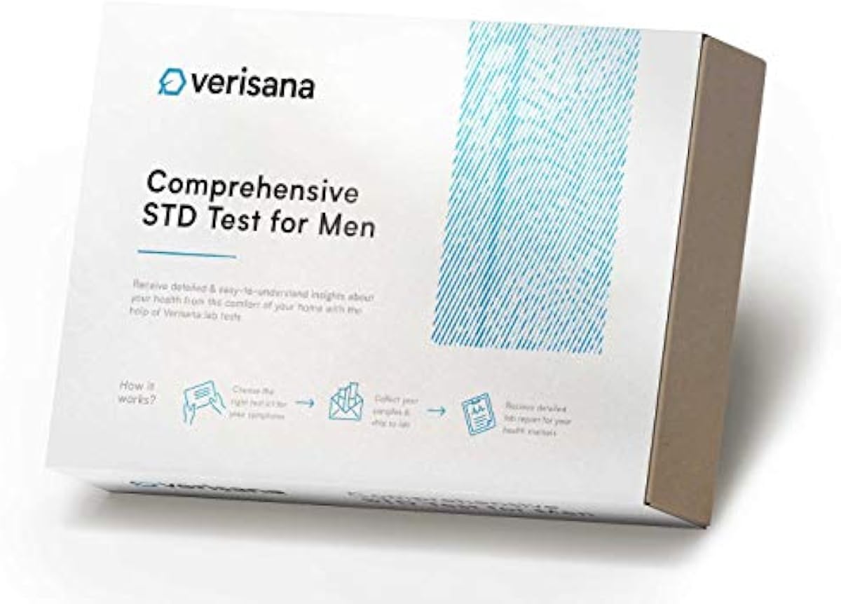 Comprehensive STD Test for Men – Check for HIV, Hepatitis C, Syphilis, Herpes Simplex Type 2, Chlamydia, Gonorrhea, Trichomoniasis – Verisana