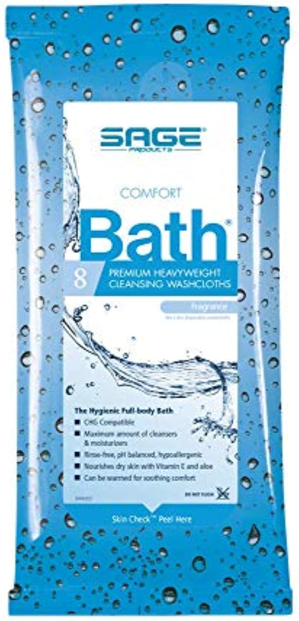 Comfort Bath 7900 Bath Wipe Soft Pack Aloe Clean Scent Pack of 8