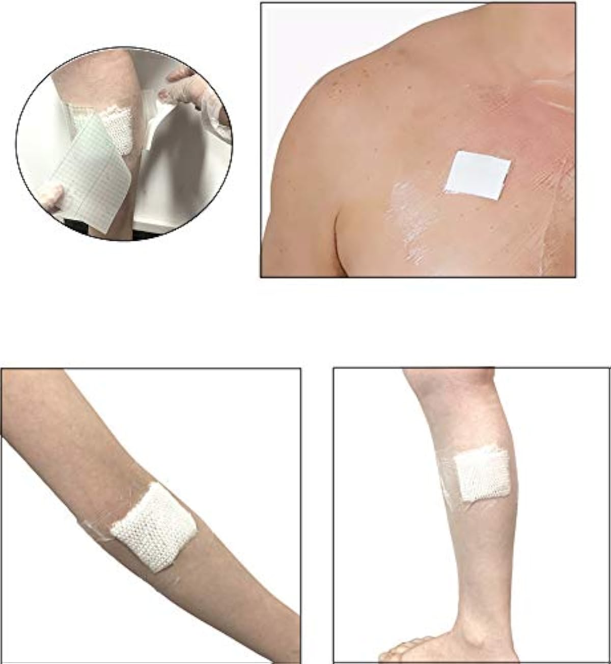 PICC Moisture Barrier for Shower - Transparent Film Wound Dressing Protection Cover, 4 x 4 Inch (28 Pcs)