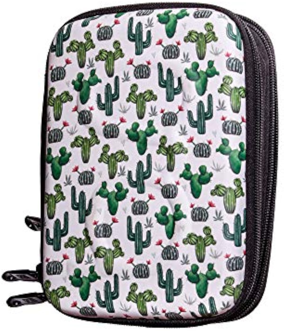 Glucology Diabetic Travel Case - Organizer for Blood Sugar Test Strips, Medication, Glucose Meter, Pills, Tablets, Pens, Insulin Syringes, Needles, Lancets (Cactus, Classic)