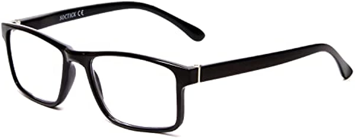 Calabria L2007 Mens Rectangle Full Rim Designer Reading Glasses Multi-Color 54mm