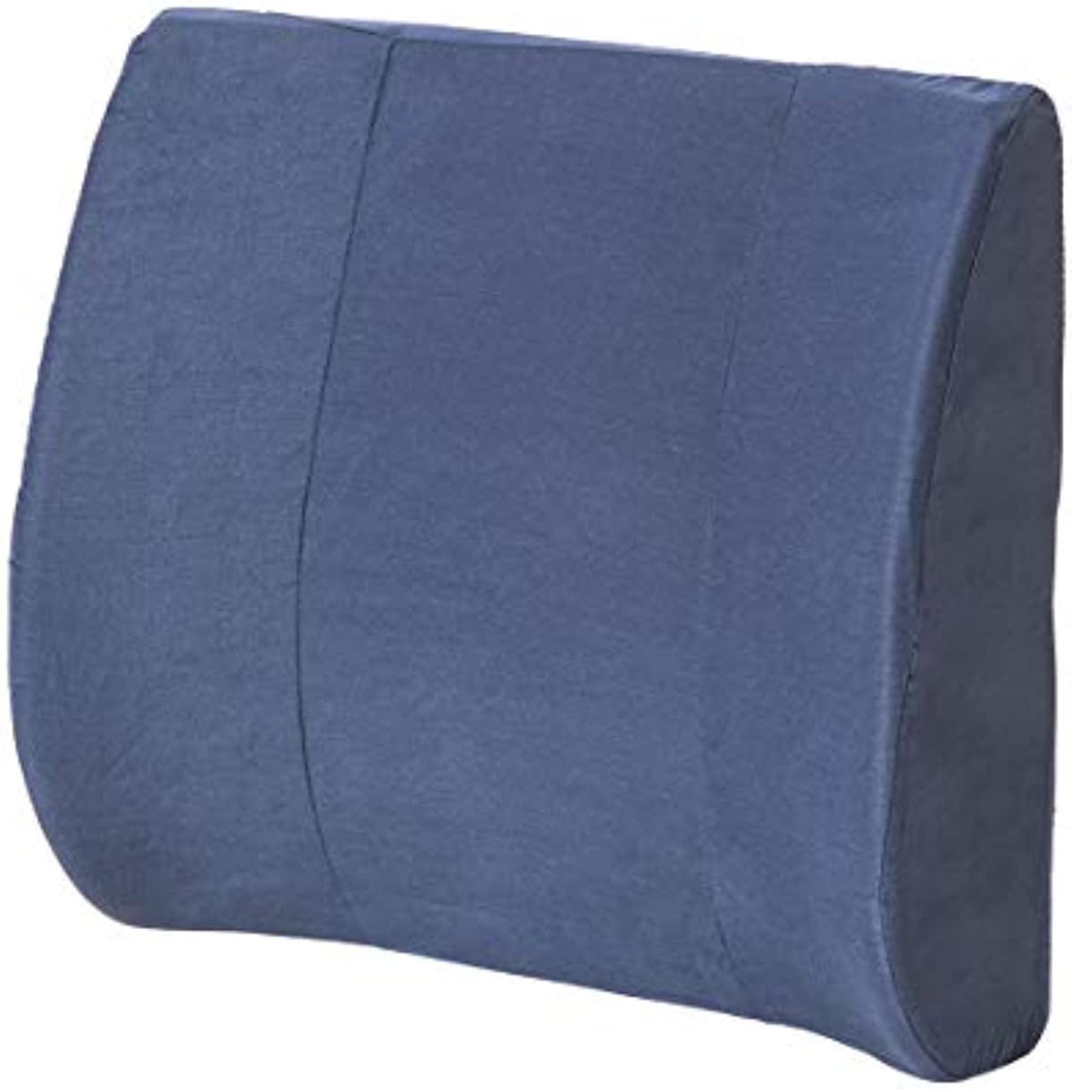 Essential Medical Supply Molded Lumbar Cushion with Elastic Positioning Strap in Navy, 1 Count (Pack of 1)