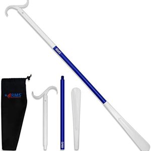 RMS 35.5 Inch Extra Long Shoe Horn Dressing Stick Aid Helper with Travel Bag