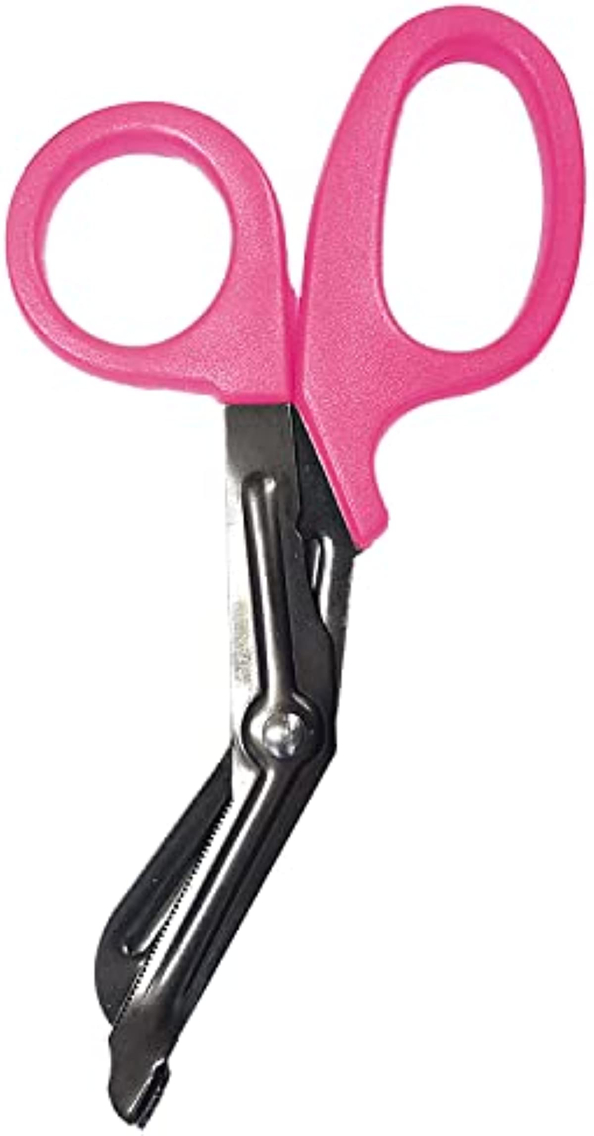 Ever Ready First Aid Autoclavable Titanium Bonded Bandage Shears 7 1/4\" Bent, Pink - 2 Pack
