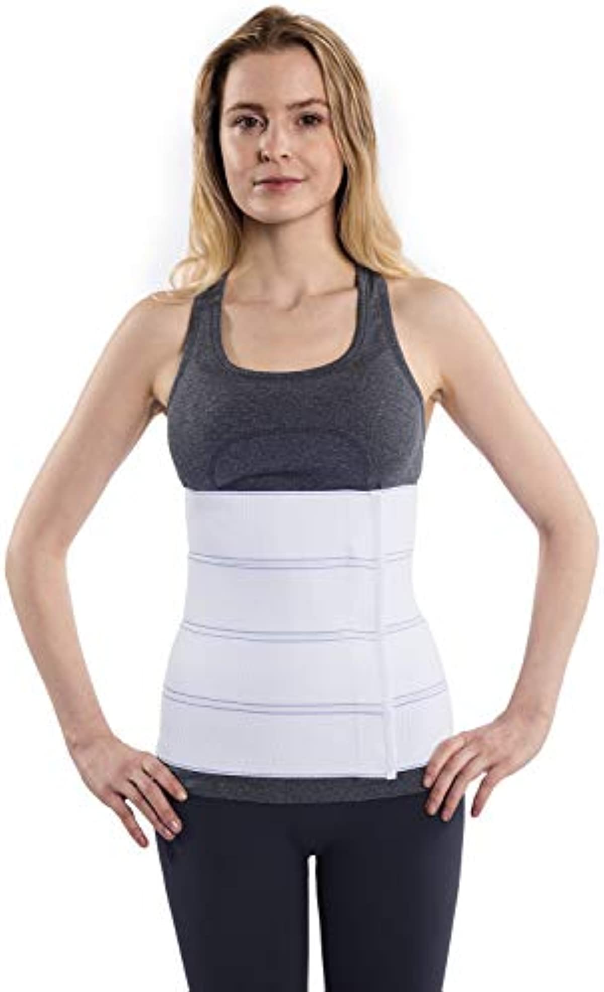 NYOrtho Abdominal Binder Lower Waist Support Belt - Compression Wrap for Men and Women (75\" - 90\") 4 Panel - 12\"
