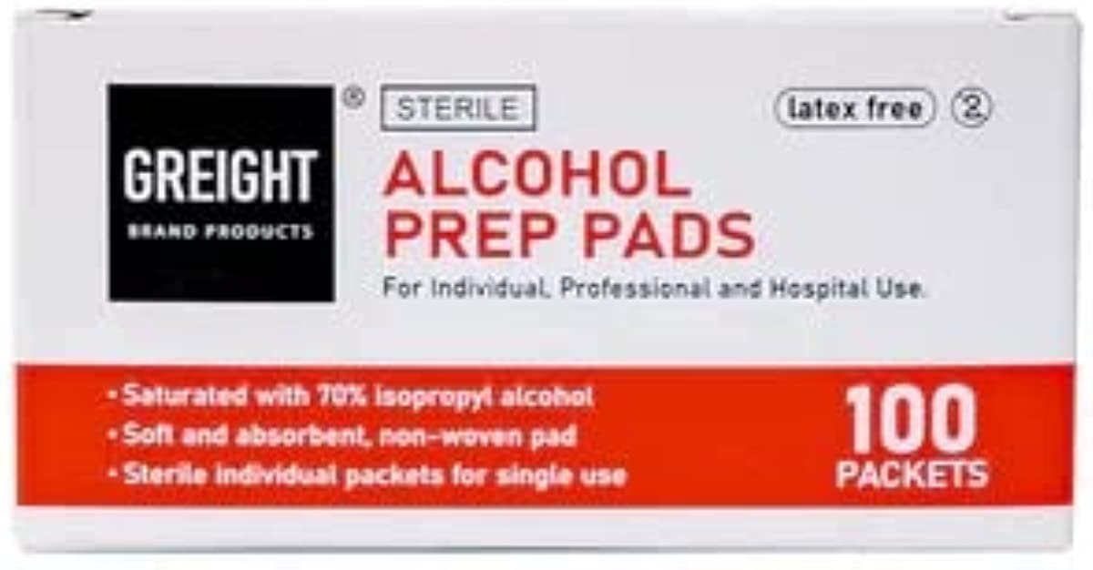 Old South Trading | Alcohol Prep Pads - 500 pack - Medical Grade, Sterile, Individually - Wrapped, Isopropyl Cotton Antiseptic Prep Pads-Disposable, 2-ply, Latex Free - For Medical & First-Aid Kits - 5 Pack