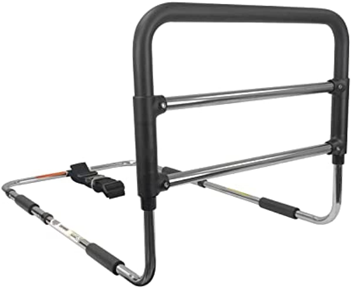 Essential Medical Supply Height Adjustable Hand Bed Rail with Attached Securing Strap for Greater Stability