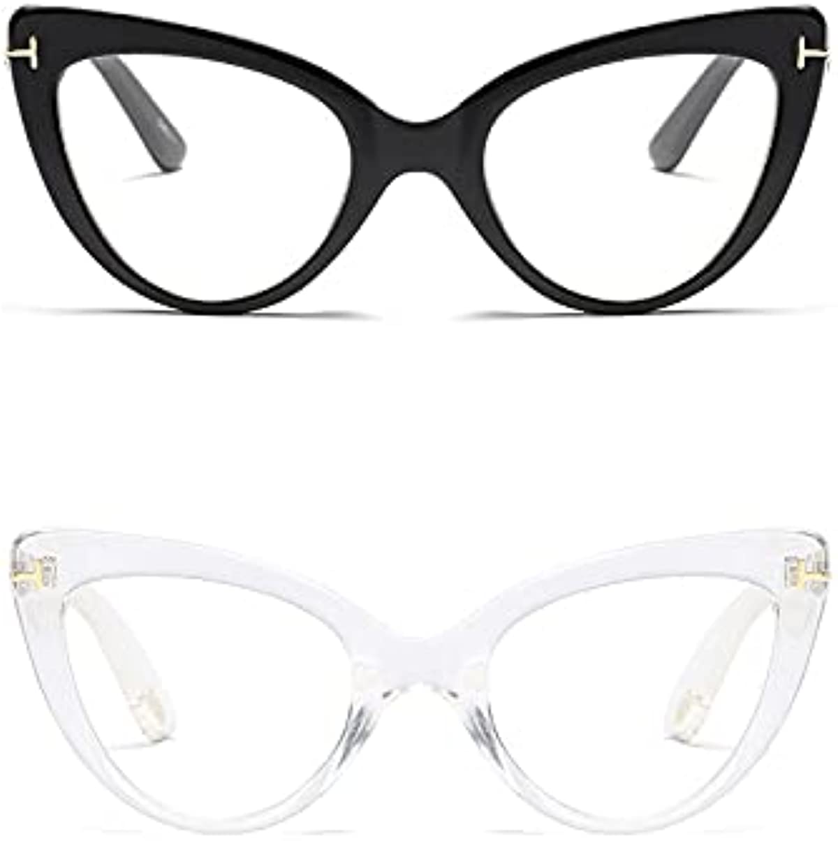 Cat Eye Reading Glasses for Women ,Fashion Oversized Ladies Readers(2 Mixed Color,1.25)